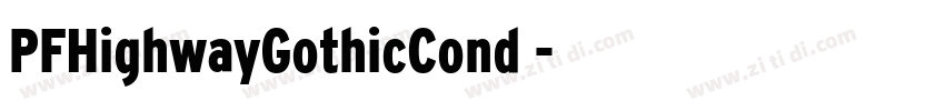 PFHighwayGothicCond 字体转换